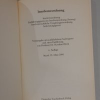Insolvenzordnung Кодекс несъстоятелност банкрут Немски, 2000, снимка 2 - Специализирана литература - 31285893
