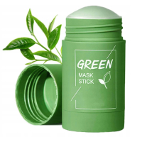 Стик маска за лице Зелена маска, екстракт от зелен чай и бяла глина, 100% органична, пречистваща, пр, снимка 1 - Козметика за лице - 44587716