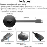 Безжичен дисплей донгъл miracast WiFi Display Dongle, снимка 7 - Стойки, 3D очила, аксесоари - 37914275