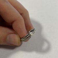 Златен пръстен 14к/1.92 гр. ( бяло злато ), снимка 3 - Пръстени - 39032402