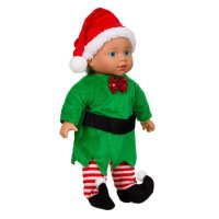 Детска кукла бебе, Коледен елф, 35см, снимка 3 - Кукли - 42793313
