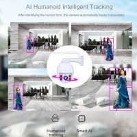 **Нови WiFi IP Камера 4K 8MP с нощен запис  PTZ IP Smart Водоустойчива Wireless Wi-Fi HD Android IoS, снимка 6 - Камери - 37450680