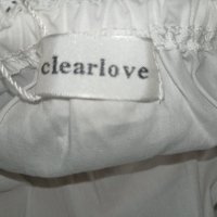 Clear love M-Къс нов с етикет кроп топ в бяло, снимка 9 - Корсети, бюстиета, топове - 40392446