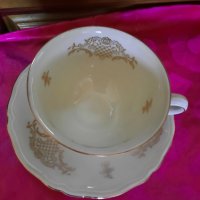 Чашка+чинийка за чай-кост.порцелан-"Bavaria"-маркирани. Внос от Германия., снимка 4 - Чаши - 35119162