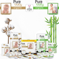 БИО памперси за бебета с органичен памук или бамбук PURE BABY, снимка 1 - Пелени, памперси - 44496734