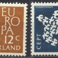 Чисти марки Европа СЕПТ 1961 от Нидерландия, снимка 1 - Филателия - 40273489