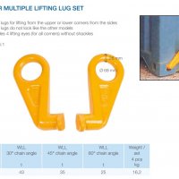 Куки за повдигане на контейнери отдолу (ухо за повдигане на контейнер), клас 80 WLL 25т - 43т, снимка 1 - Други инструменти - 29177505