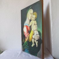  Богородица, Мадона Р. Игнатов голяма КАРТИНА, снимка 2 - Картини - 31088119