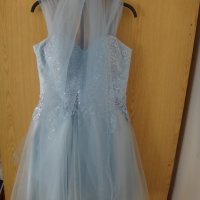Светло синя официална рокля за повод - кръщенка, абитуриентска рокля в синьо, снимка 14 - Рокли - 38865020