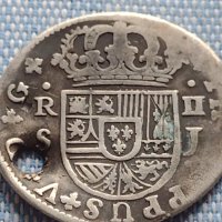 Сребърна монета 2 реала 1722г. Филип пети Севиля Испания 18704, снимка 3 - Нумизматика и бонистика - 42903852
