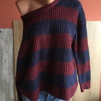 💙💜Широк пуловер,м/л размер👉10 лв.👖, снимка 1 - Блузи с дълъг ръкав и пуловери - 31590262