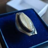 Авторски сребърен пръстен с естествен камък, снимка 3 - Пръстени - 42101187