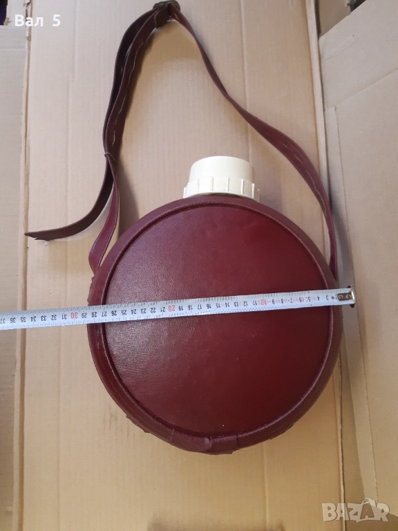 Огромен стар метален термос, снимка 1