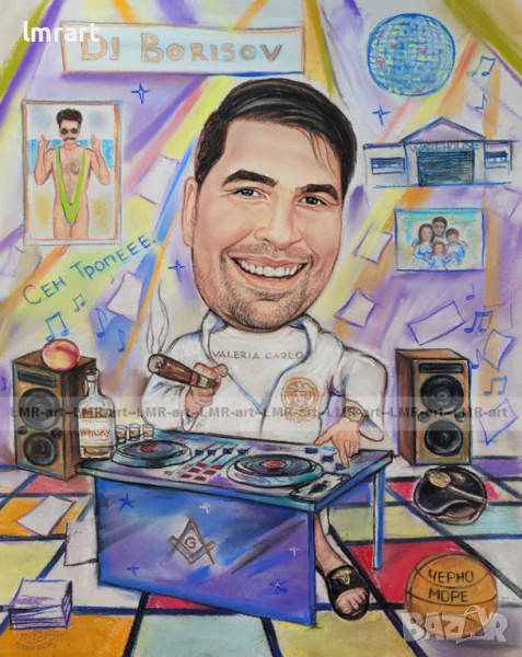 Рисувам ръчно КАРИКАТУРИ , ШАРЖ от снимка по ваш избор, професионално., снимка 1