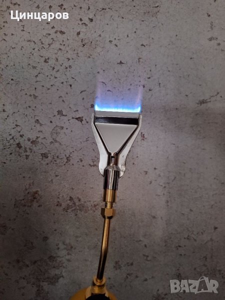 Горелка с флакон мап газ 3100 градуса и приставка-подгряване,топене,спояване , снимка 1