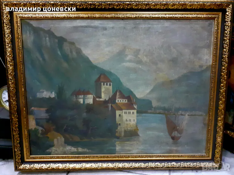 Стара маслена картина,масло на платно, снимка 1