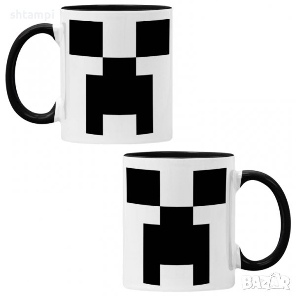 Чаша Minecraft Creeper Face 1,Керамична Чаша, Кафе Чай, Игра,Изненада,Подарък,Повод,Празник,Рожден Д, снимка 1