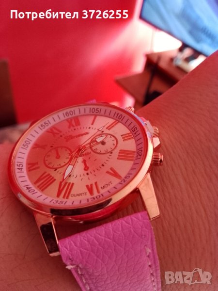 Дамски часовник в розов цвят., снимка 1