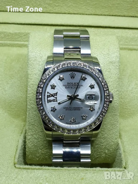 Rolex Datejust 36mm Steel Silver Dial Star-Shaped Diamond Automatic Дамски Различни Варианти, снимка 1