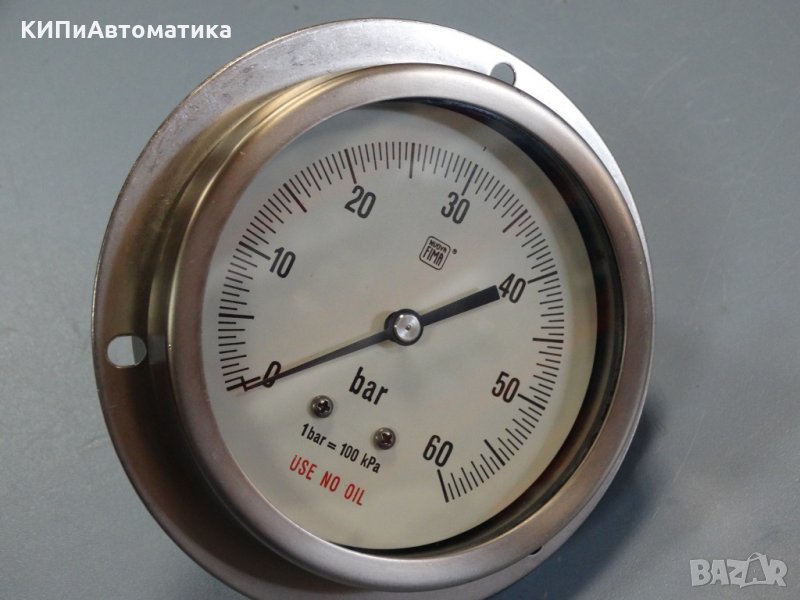 Манометър Nuova Fima Ф 100, 60 bar, снимка 1