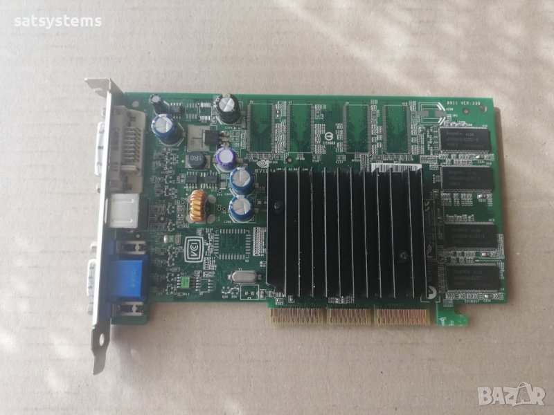 Видео карта NVidia GeForce MSI FX5200(MS-8911) 128MB DDR 64bit AGP, снимка 1