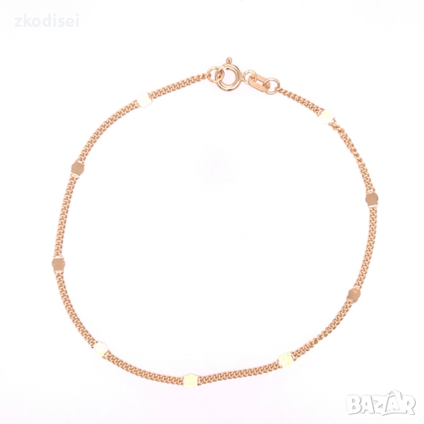 Златна дамска гривна 1,30гр. 18,0см. 14кр. проба:585 модел:33791-3, снимка 1