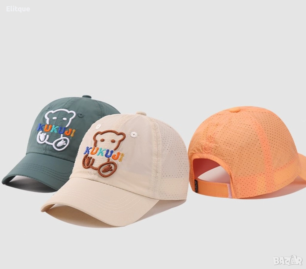 За малки герои детска шапка с козирка Kuku Ji - Bear, снимка 1