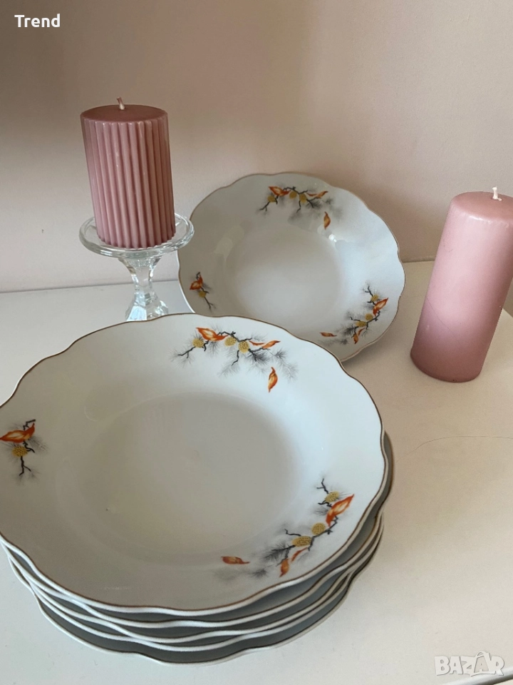 Дълбоки порцеланови чинии, снимка 1