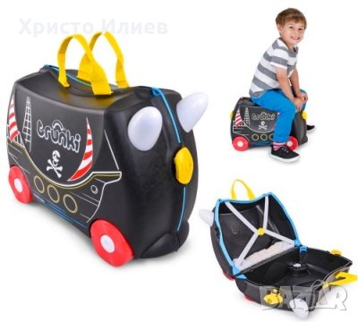 Детски Куфар TRUNKI Pedro the Pirate Ship Трунки Ride - On Момче , снимка 1