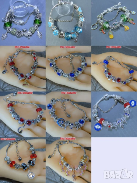 ⚜️ Разпродажба Гривна с талисмани тип пандора , снимка 1