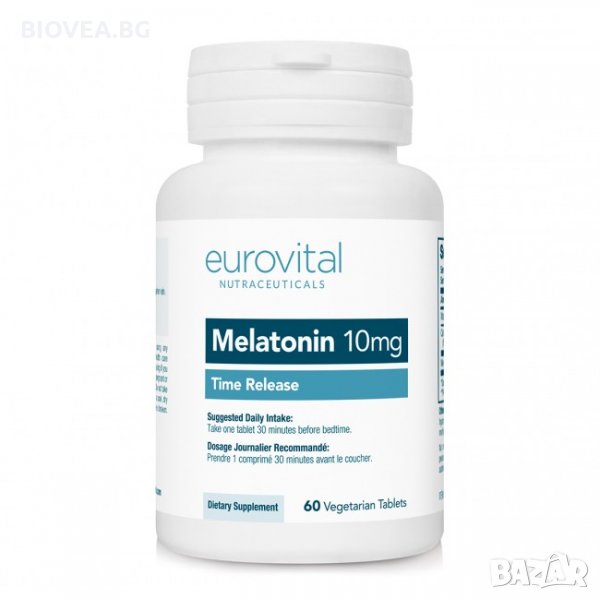 Хранителна добавка Eurovital MELATONIN (Time release) 10mg, снимка 1