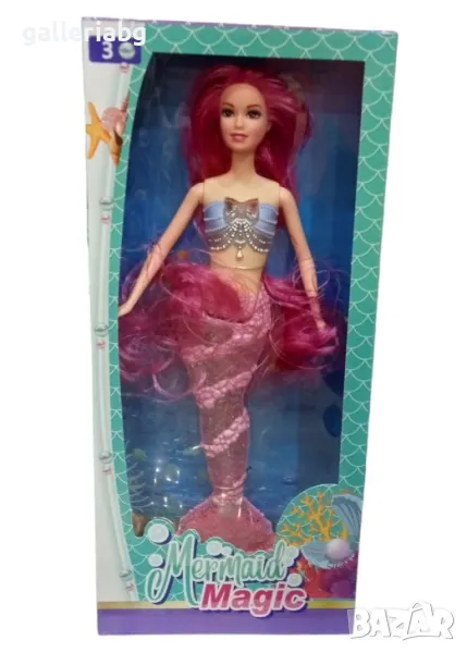 Кукла на русалка в розов цвят, снимка 1