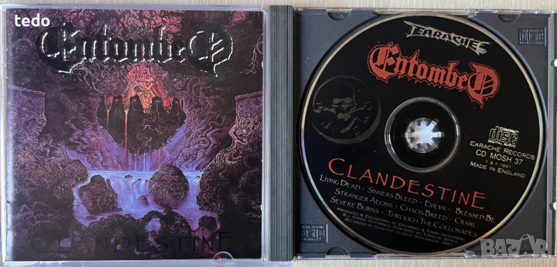 Entombed - Clandestine - 1st press, снимка 1