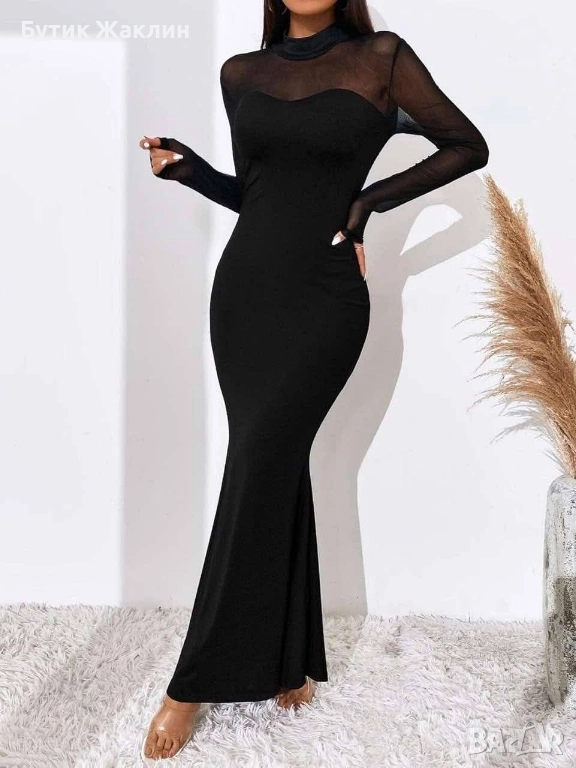 Дамска дълга рокля с тюл , снимка 1