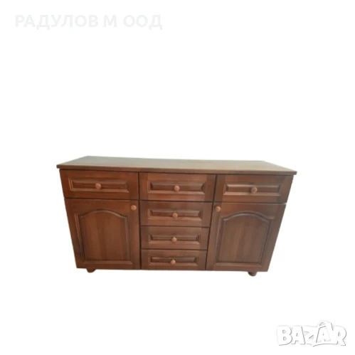 Скрин масив чам с 2 вртички и 6 чекмеджета/30702, снимка 1