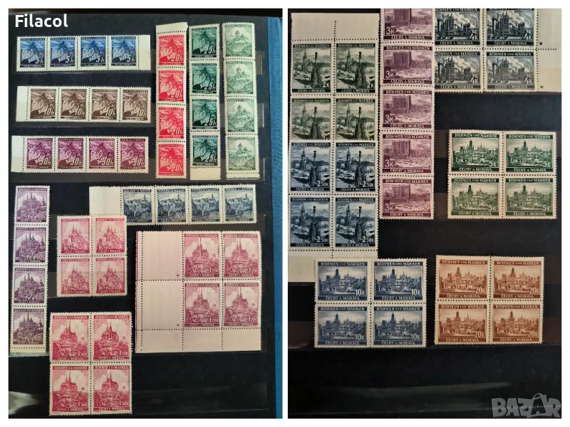 Бохемия и Моравия 1939 Местни мотиви пълна серия MNH, снимка 1