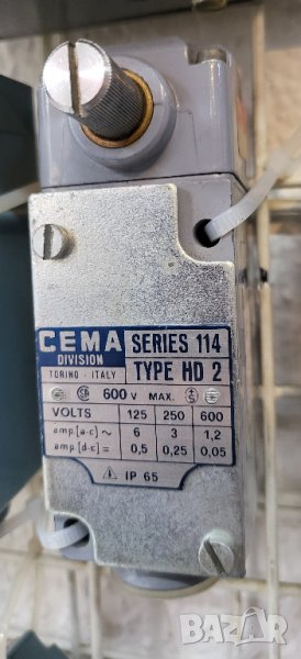 Италиански Краен изключвател, крайни изключватели HD2 CEMA IP65 с ос за чупеща ролка 6А600V~, снимка 1