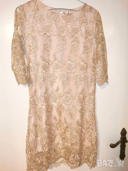 Рокля със  златиста  сърма, снимка 1