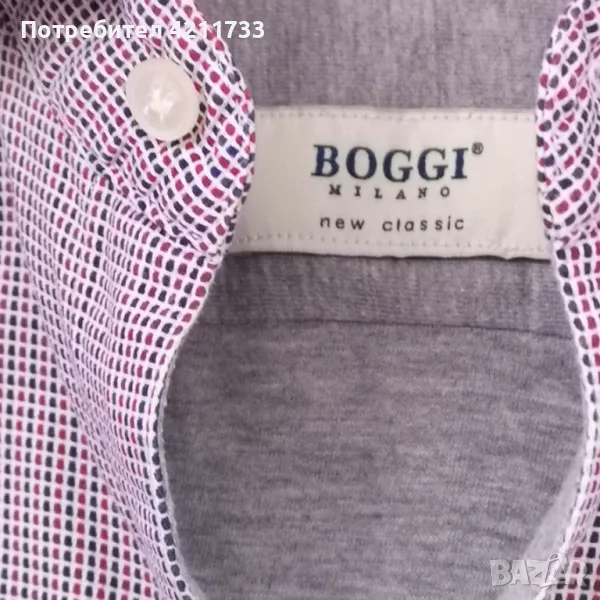 мъжка риза италянска дизайнерска BOGGI НОВО, снимка 1