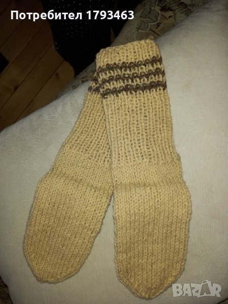 Ръчно плетени детски вълнени чорапи, снимка 1