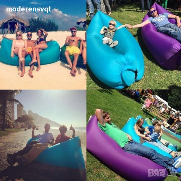 Надуваемо легло Lazy Bag, снимка 1