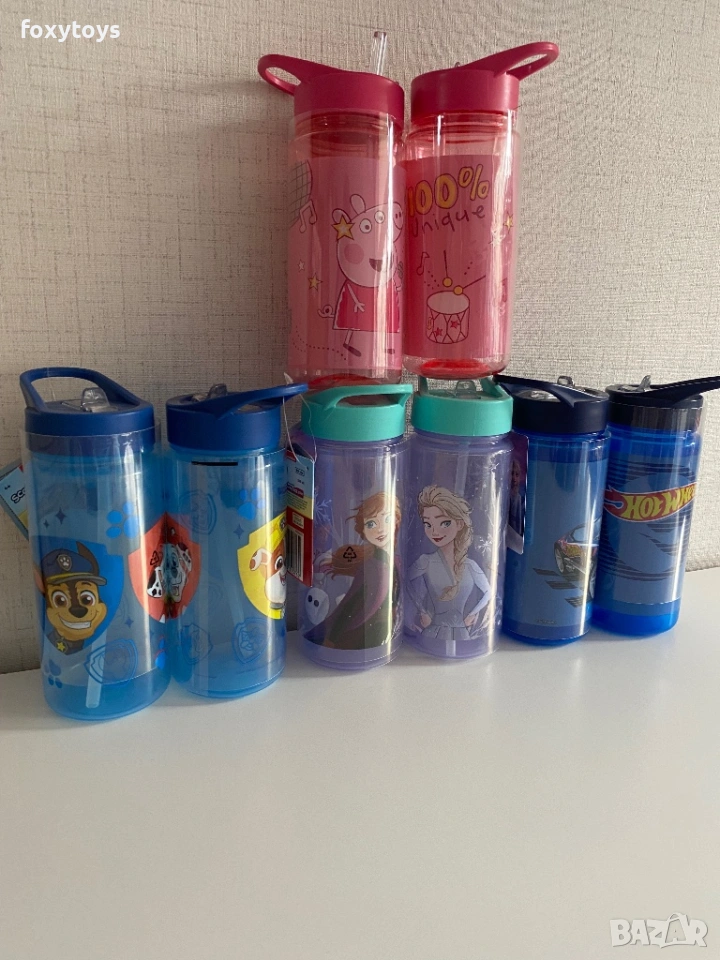 Пластмасова бутилка Frozen, Paw Patrol, Hot Wheels, Peppa Pig, 500 ml, шише, снимка 1