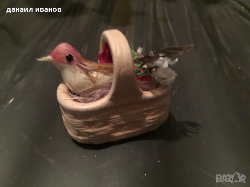 Птиче в кошничка мини, снимка 1