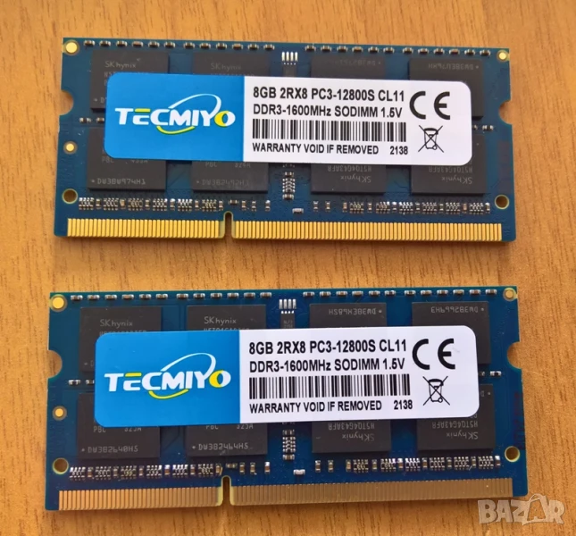 KIT 2 x 8GB DDR3 12800 ram памет за лаптоп, снимка 1