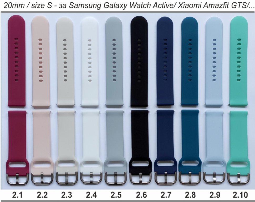Силиконови каишки /20мм/ съвместими със Samsung Galaxy Watch Active 2 в  Каишки за часовници в гр. Димитровград - ID30463238 — Bazar.bg
