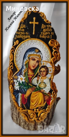 Икона на Св. Богородица "Неувяхващ цвят", снимка 2 - Икони - 52965695