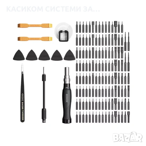 Комплект отвертка и накрайници Jakemy JM-8183-C, 145 Части, S2, CR-V, Черен - 17638, снимка 3 - Резервни части за телефони - 53240587