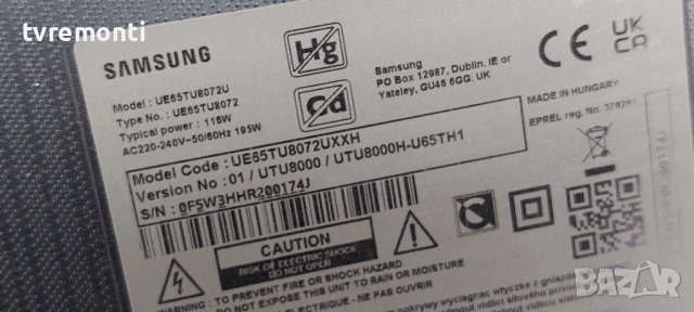 LED подсветка за дисплей CY-BT065HGEV1H за телевизор Samsung модел UE65AU8072U, снимка 5 - Части и Платки - 39974202