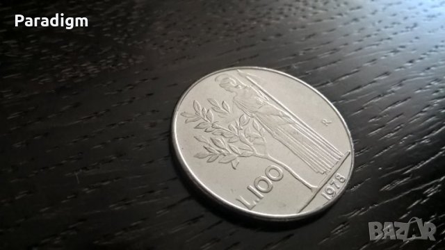Монета - Италия - 100 лири | 1978г.