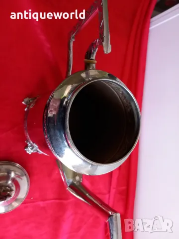  Стара Посребрена БАРОКОВА Кана , Чайник, снимка 5 - Антикварни и старинни предмети - 47964793